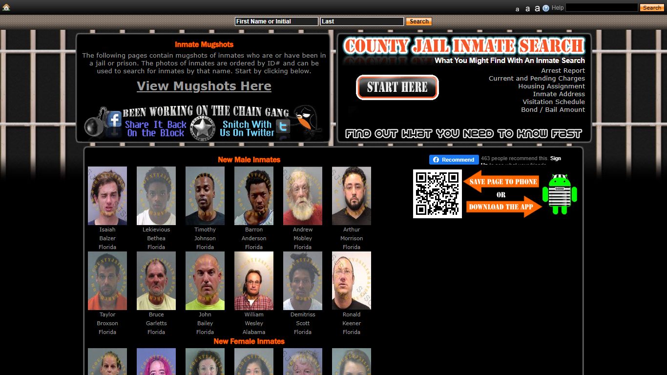 Recent Arrest Mugshots And Inmate Search - County Jail Inmate Search